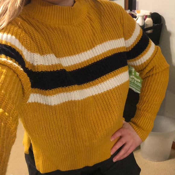 Lottie Moss PacSun High Neck Sweater Yellow XS - Picture 2 of 9
